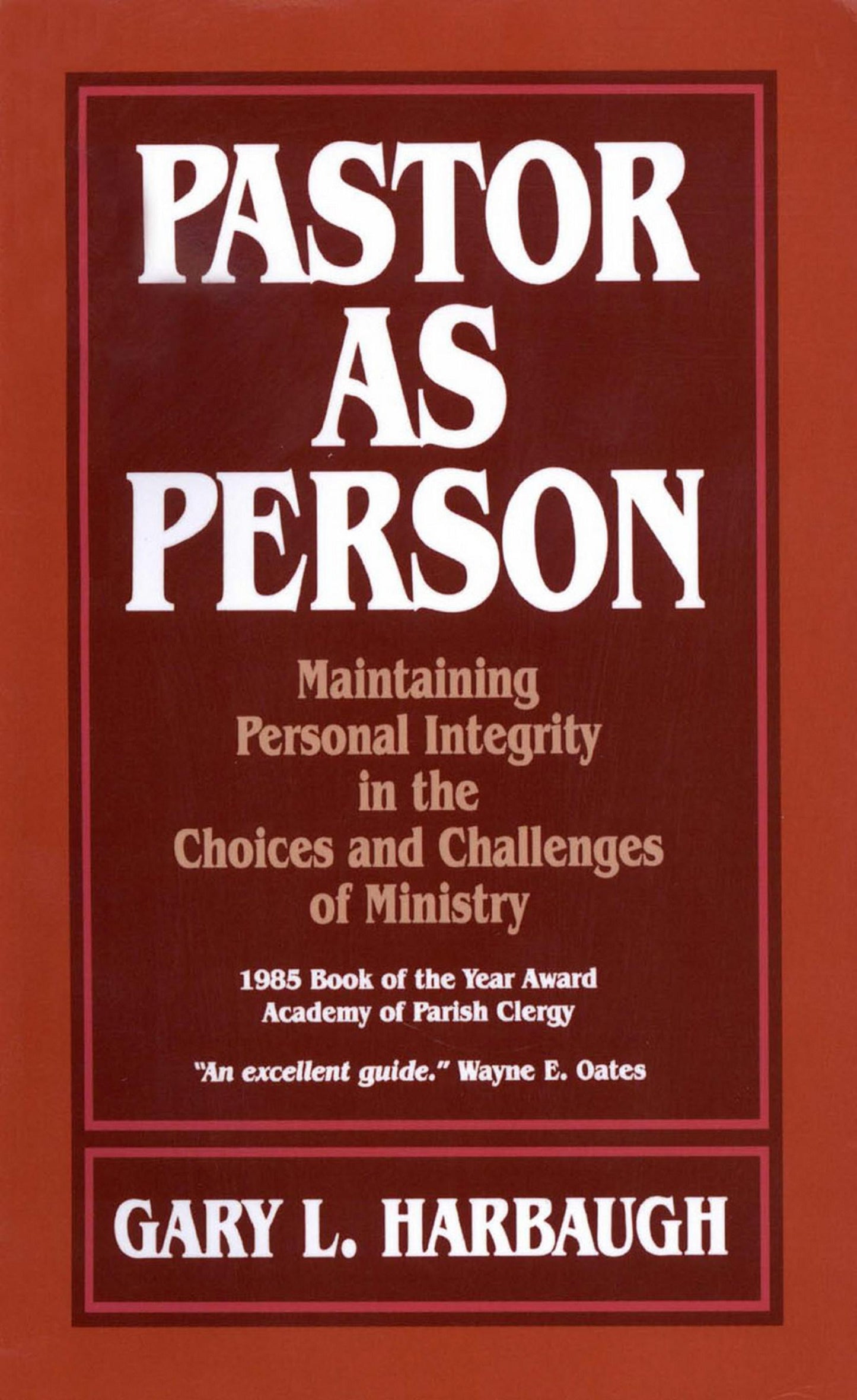 Pastor as Person