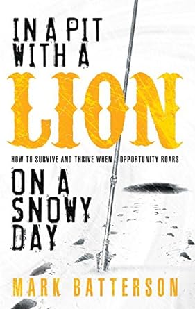 In a Pit With a Lion On A Snowy Day